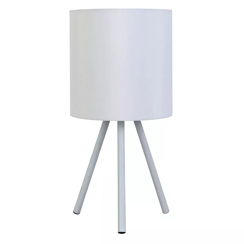 Grey Tripod Accent Lamp with Shade, 16"
