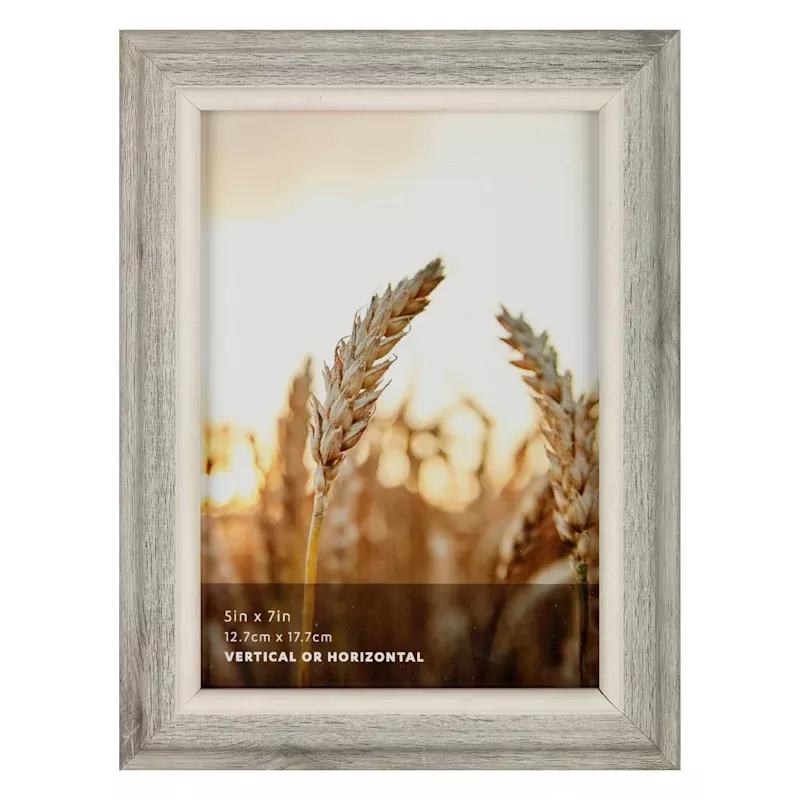 Grey & White Tabletop Picture Frame, 5x7