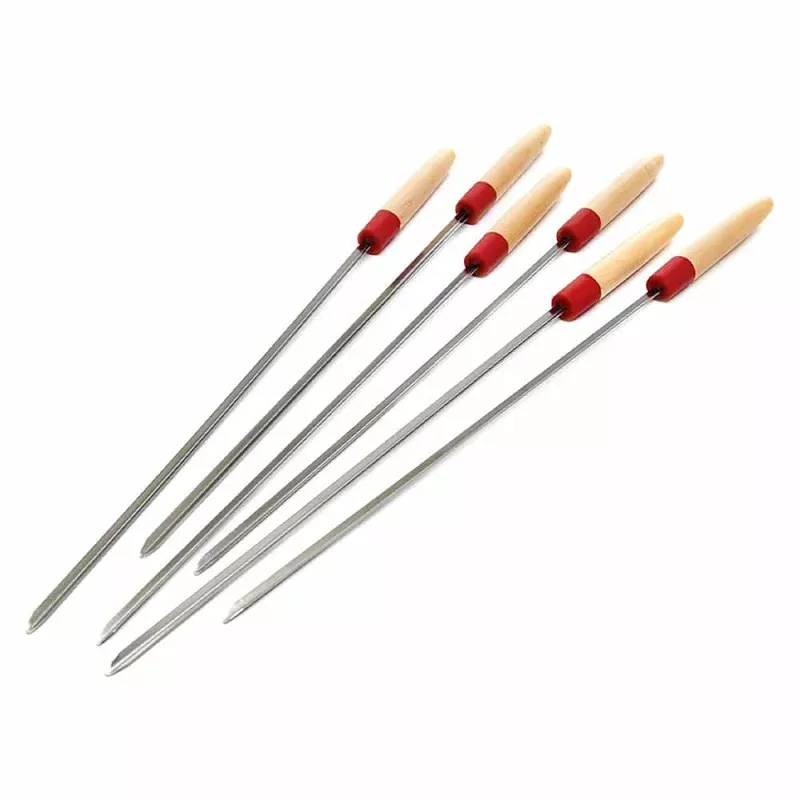 GrillPro 40538 6 Piece 22 Stainless Steel BBQ Skewers