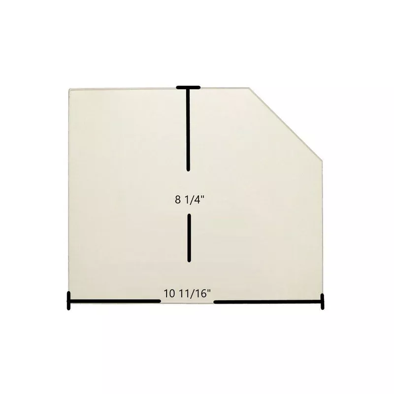 Grizzly Double Door Ceramic Glass Panel Archtop Stove Replacement (10 11/16″ x 8 1/4″) | Part #GrizDDG