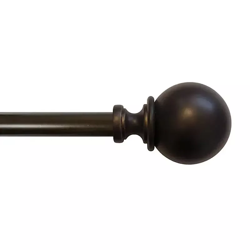 Gwen 3/4" Bronze Ball Curtain Rod, 48-84"