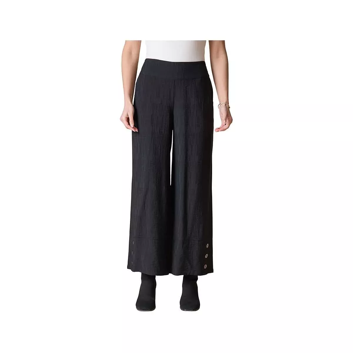 Habitat Women's Rayon Jacquard Button Hem Pants