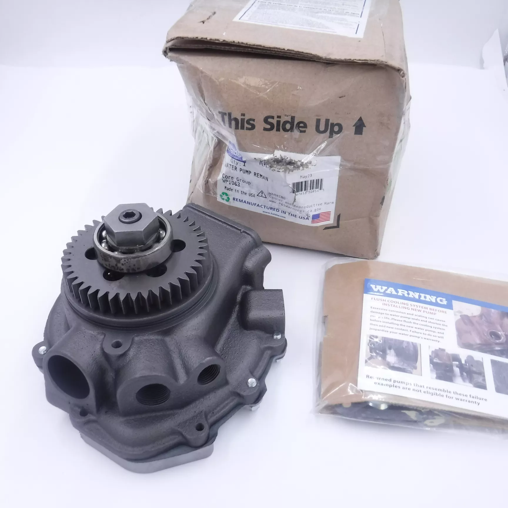 Haldex RW4011X Reman. Water Pump for Caterpillar 3176B C-10 C-12 Engines