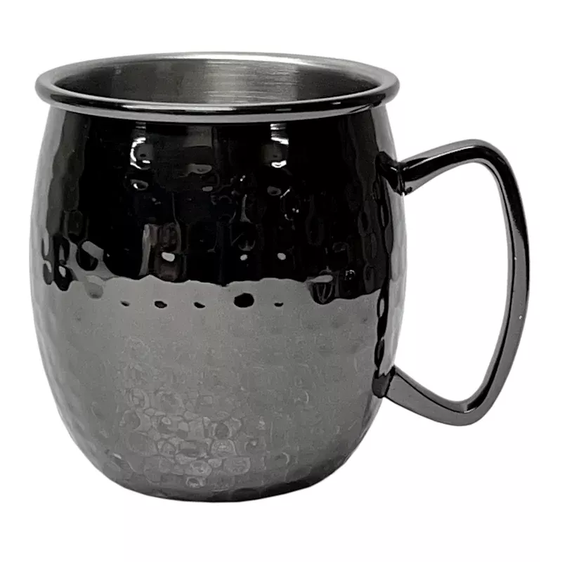 Hammered Black Metal Mule Mug, 20oz