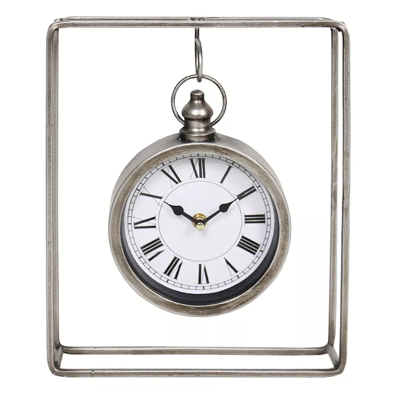 Hanging Metal Wall Clock, 11.8"