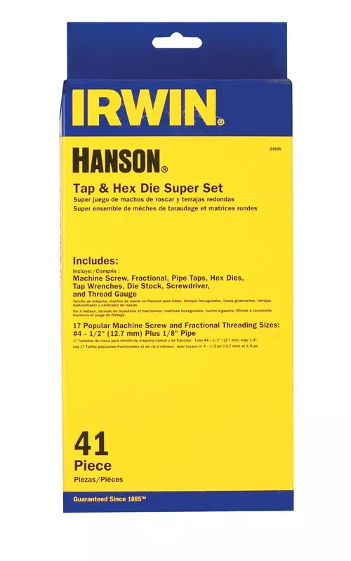 Hanson 24606 Tap & Die Set, 41 Piece