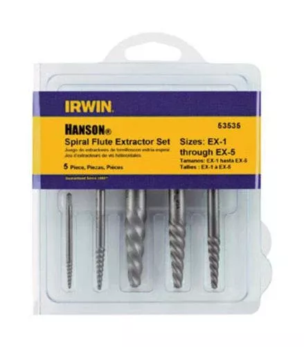 Hanson 53535 Spiral Screw Extractor Set, 5 Piece