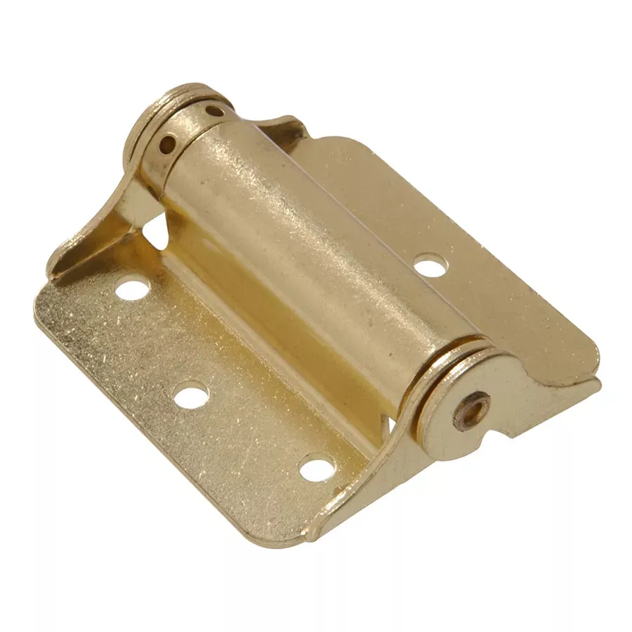 Hardware Essentials 3" Heavy Duty Spring Hinge - Brass Plated