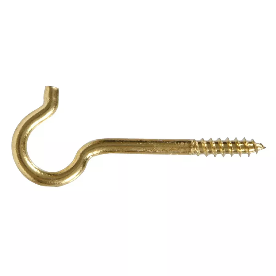 Hardware Essentials Ceiling Hook - Brass - 0.106" x 1-11/16"