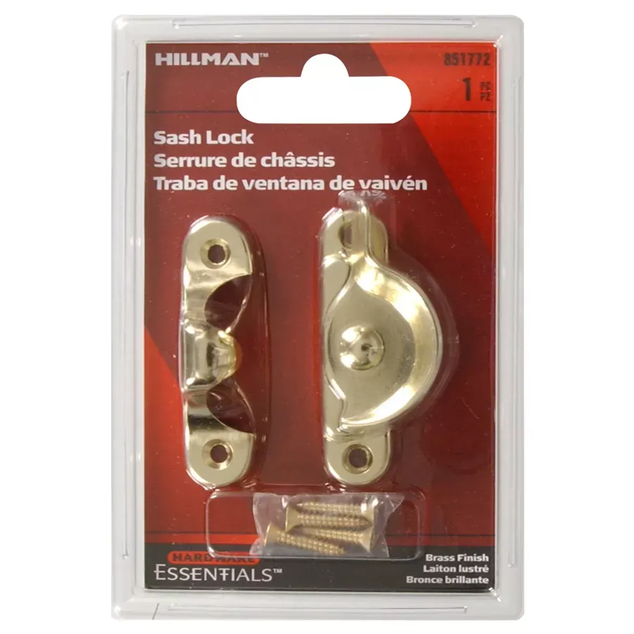 Hardware Essentials Crescent Sash Lock - Brass