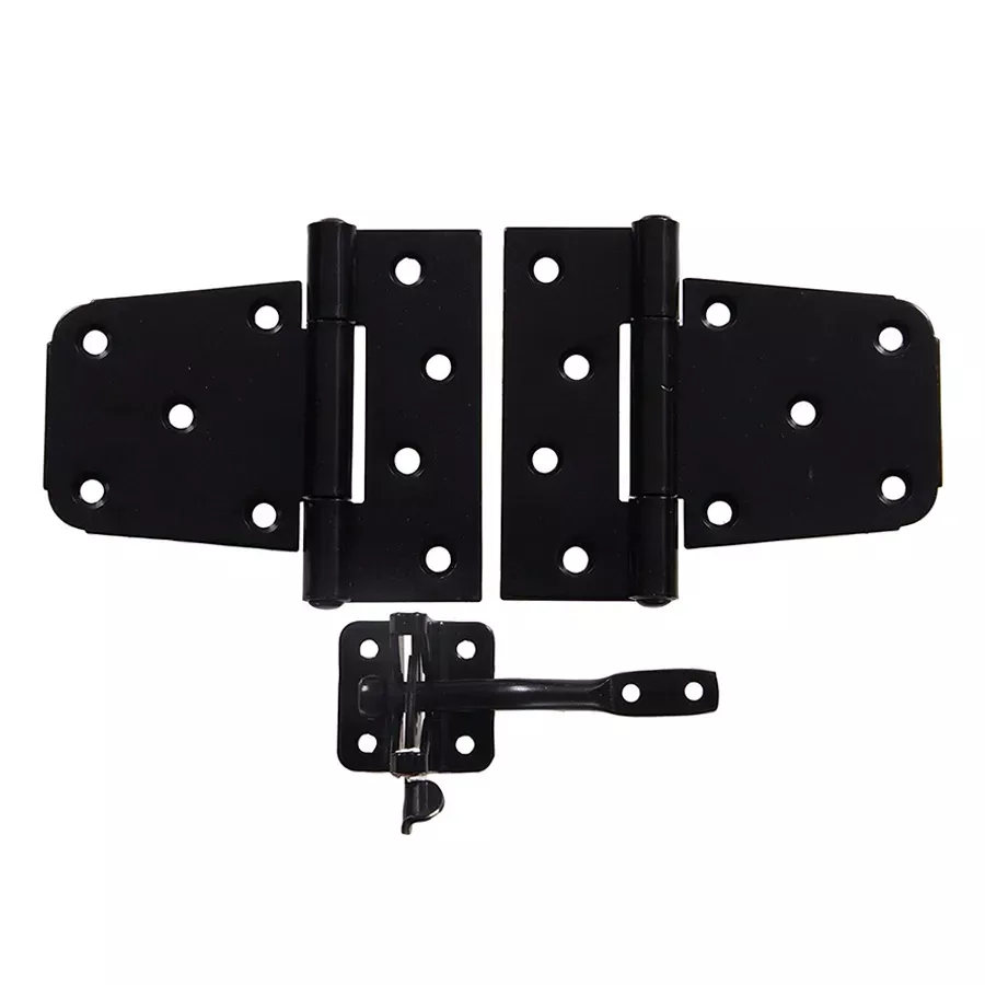 Hardware Essentials Heavy Duty Gate Hardware Kit - Black