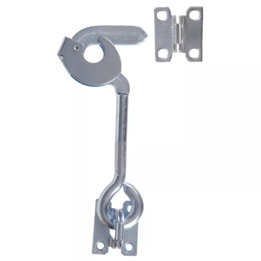 Hardware Essentials Safety Gate Hook Latch with Plate - 8"