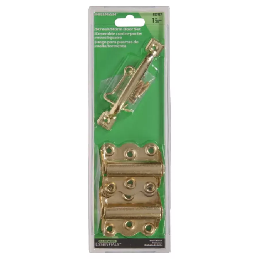 Hardware Essentials Screen & Storm Door Set - Brass