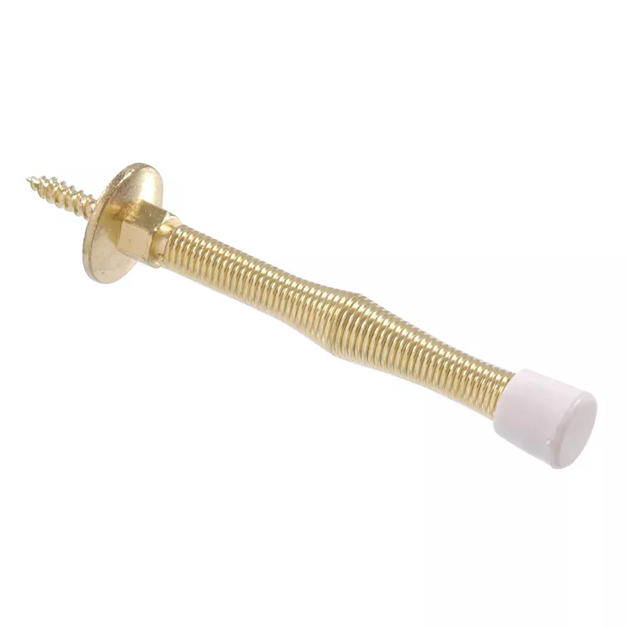 Hardware Essentials Spring Door Stop - Brass