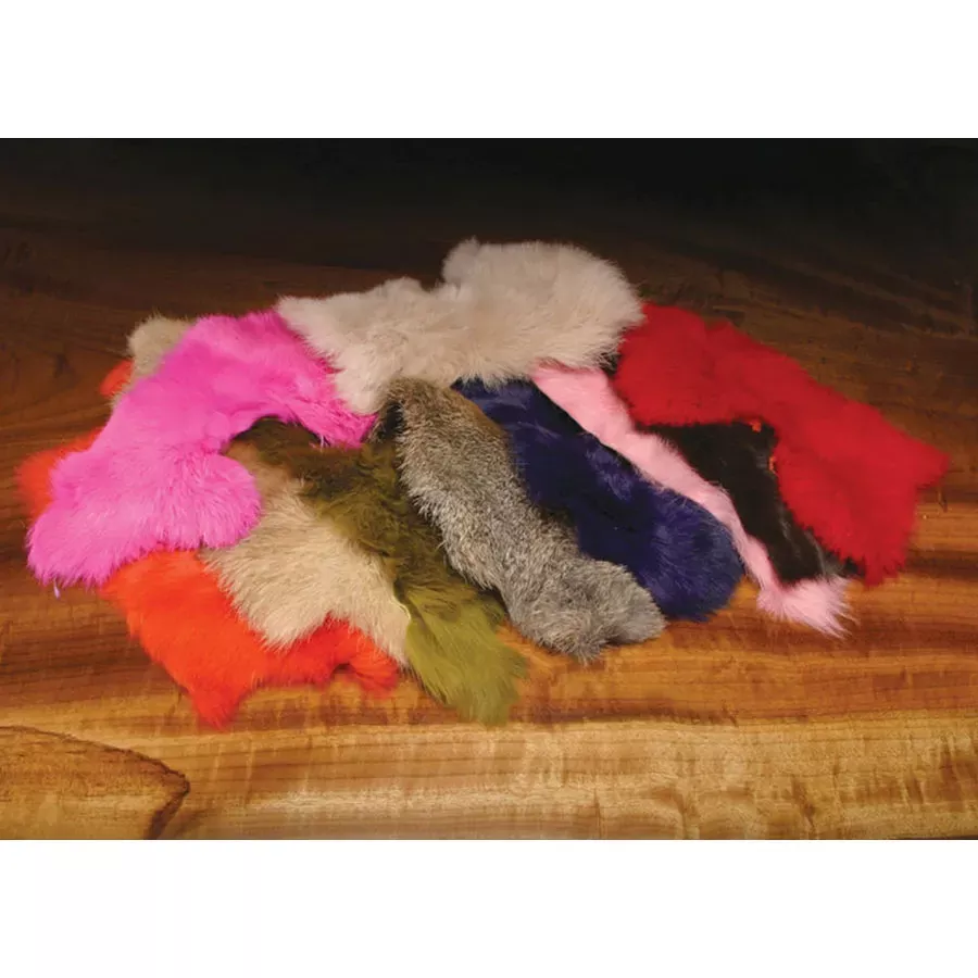 Hareline Rabbit Hide Pieces Variety