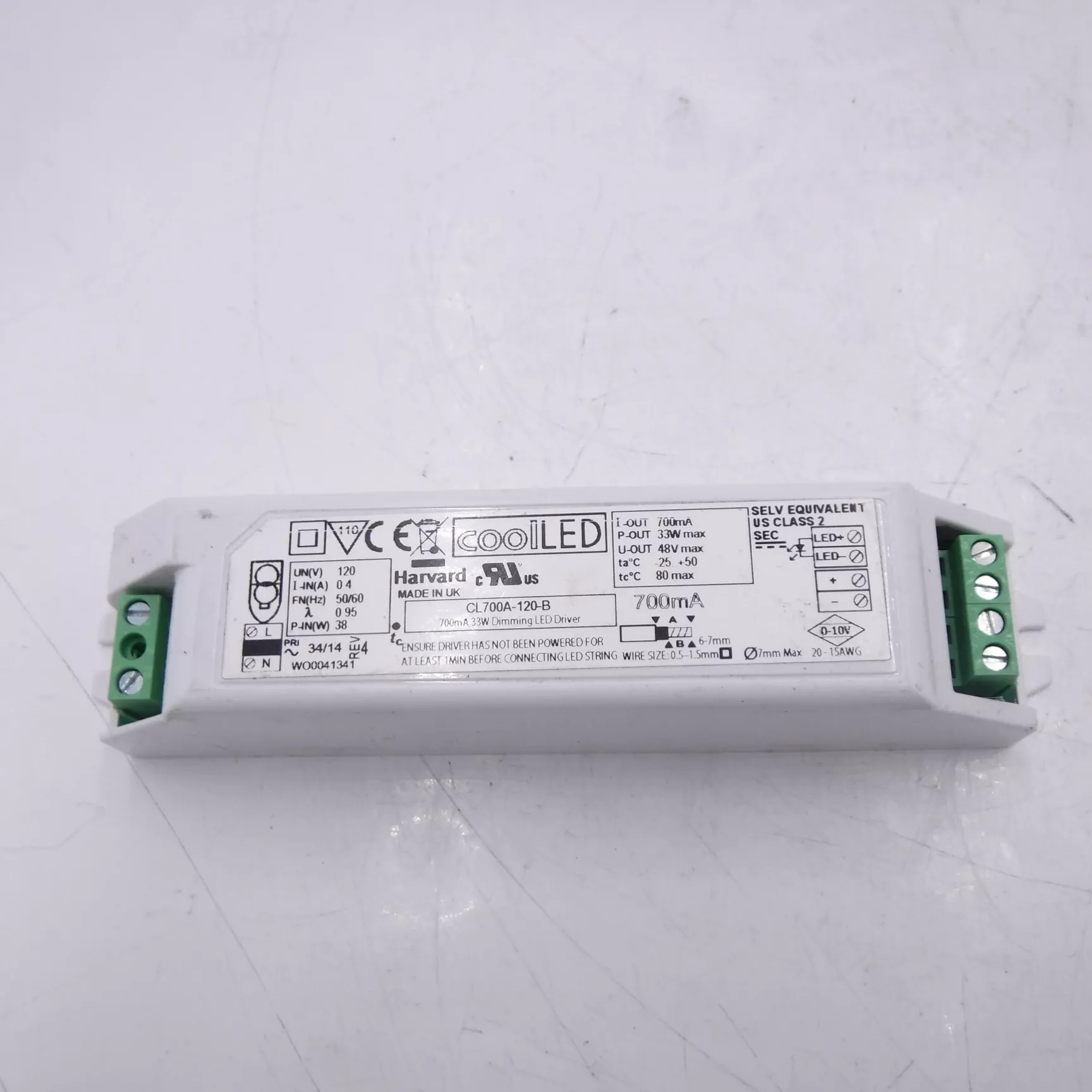 Harvard 33W 700mA 120V Dimming Cool LED Driver CL700A-120-B