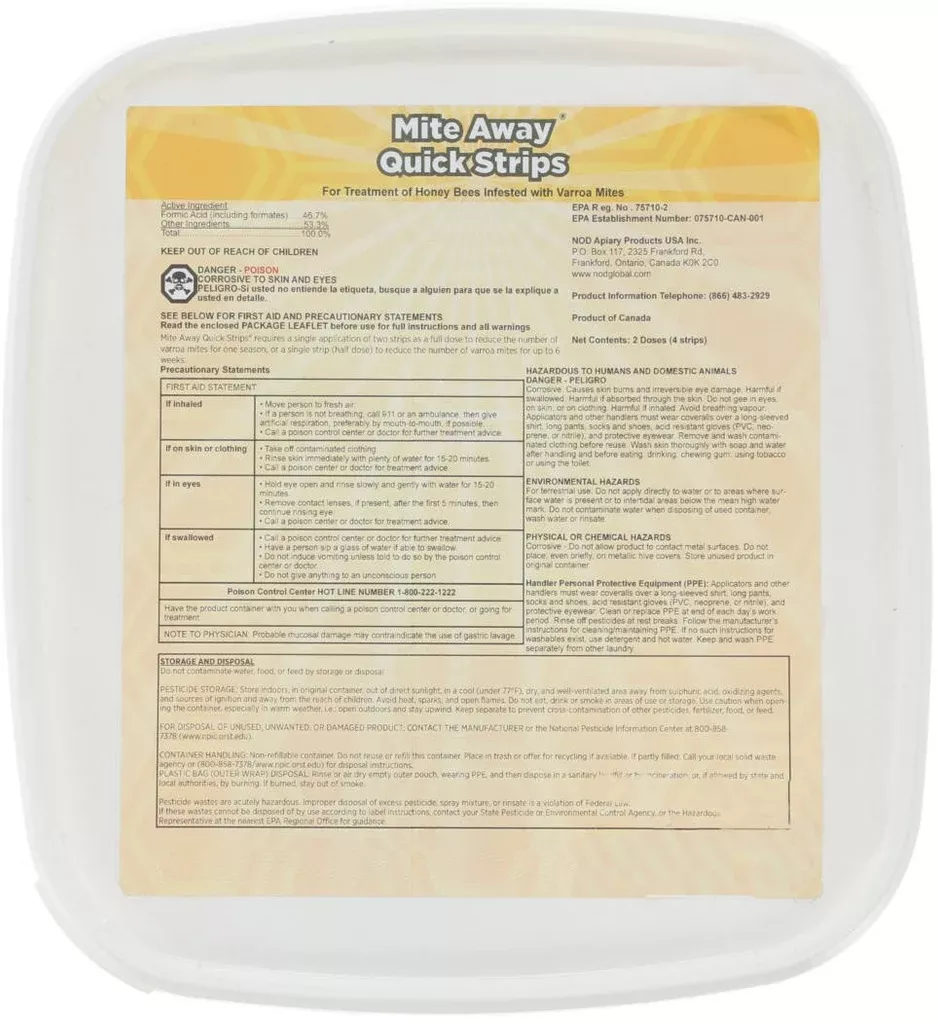 Harvest Lane Honey MITEAWAY-101 Miteaway Treatment