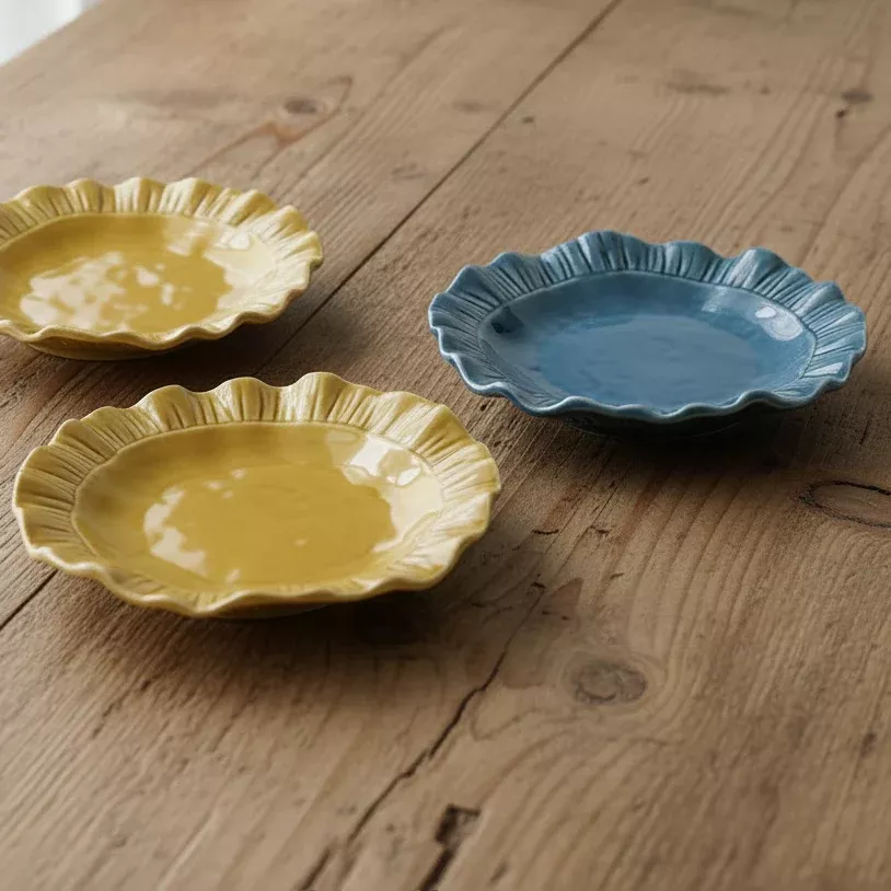Hazel Mazel - Stoneware Ruffled Plate