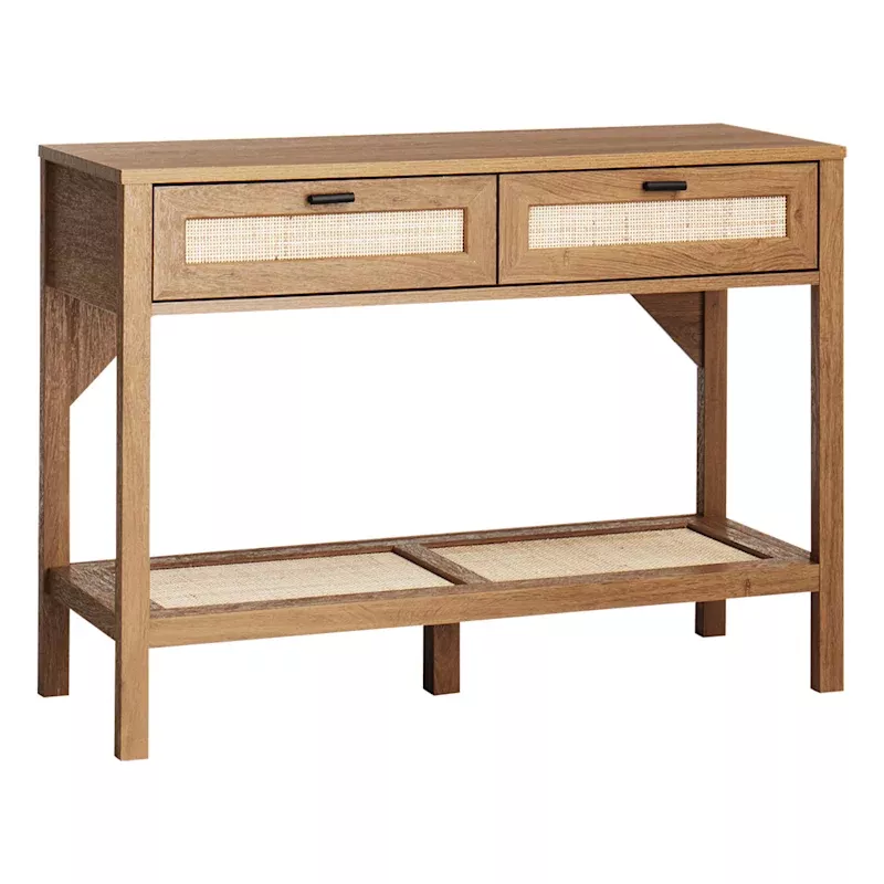 Hazel Wooden Console Table, Brown