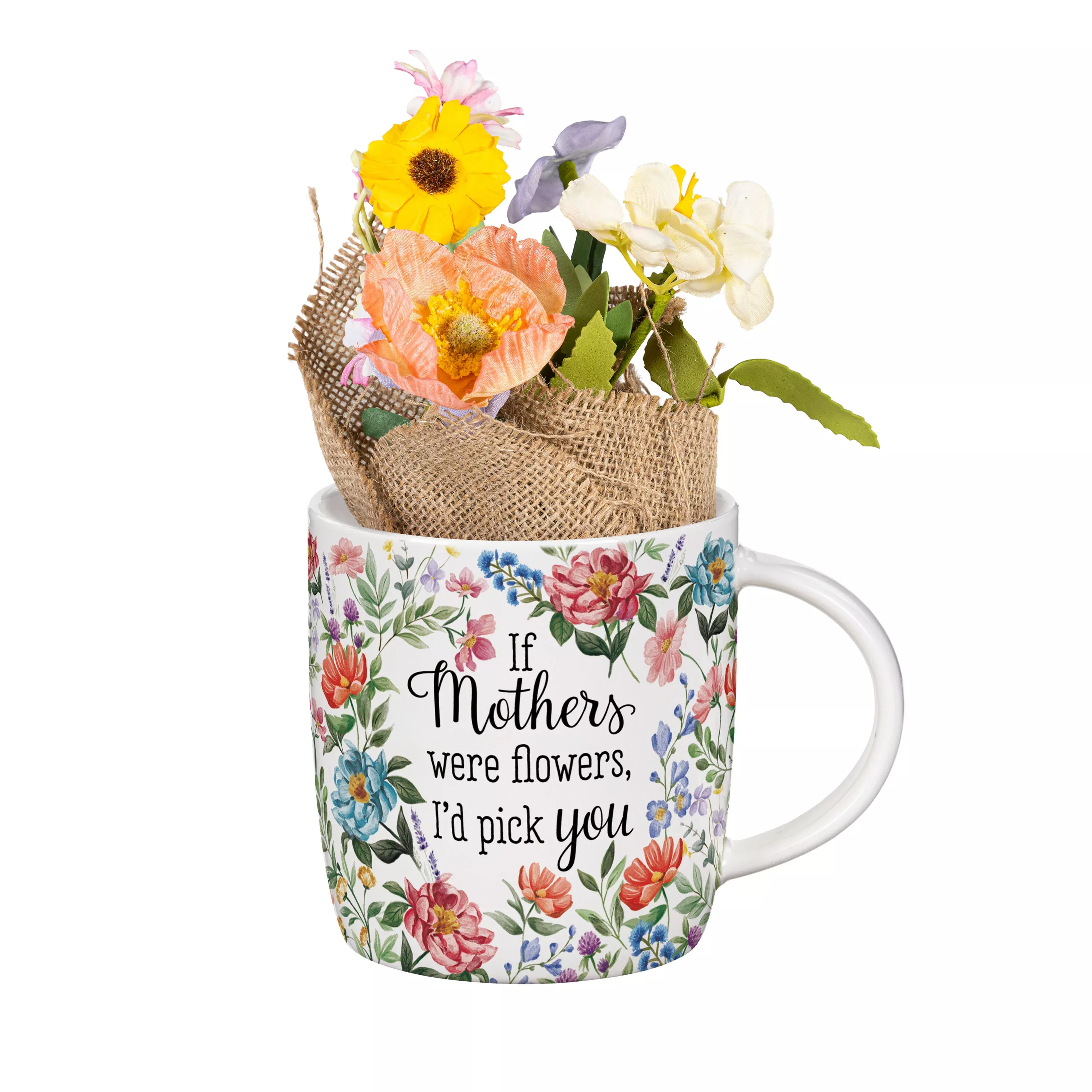 Heart Of The Home Mother Drinkware Gift Set Ceramic Cup and Table Decor, 10oz, Gift Box