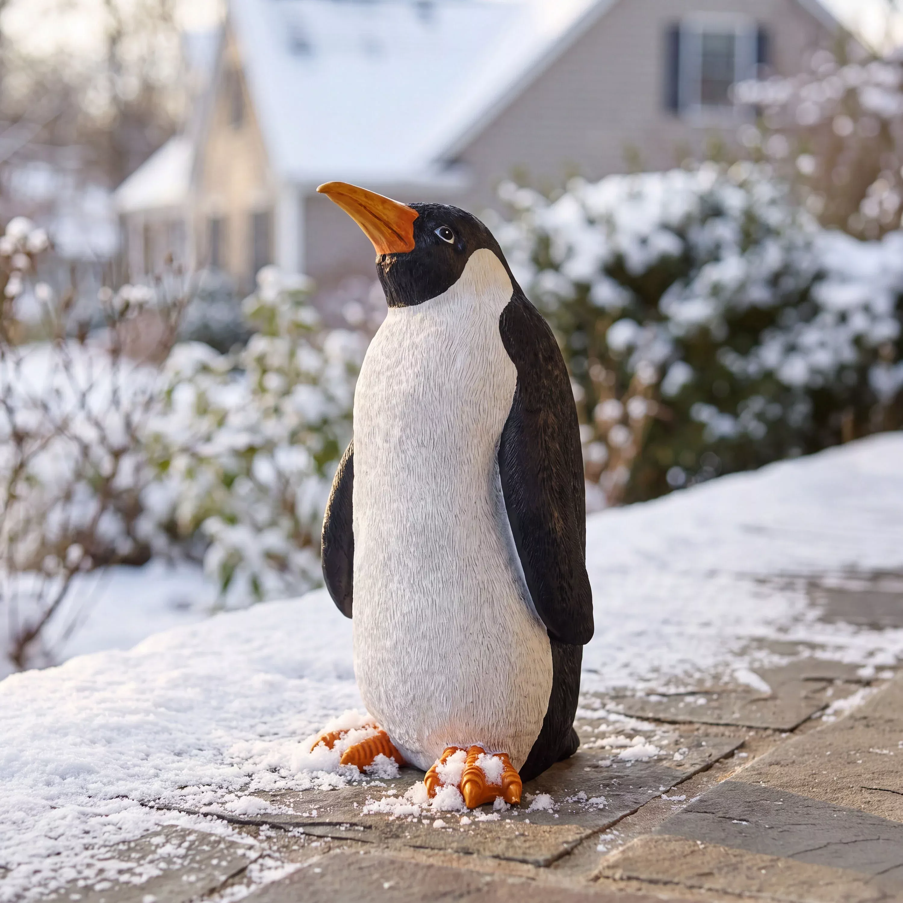 Heartfelt Cheer, Resin Penguin Statuary, 10"H