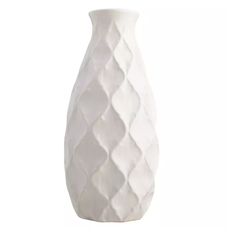 Helen White Ceramic Vase, 15"