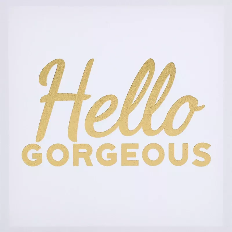 Hello Gorgeous Canvas Wall Sign, 12"