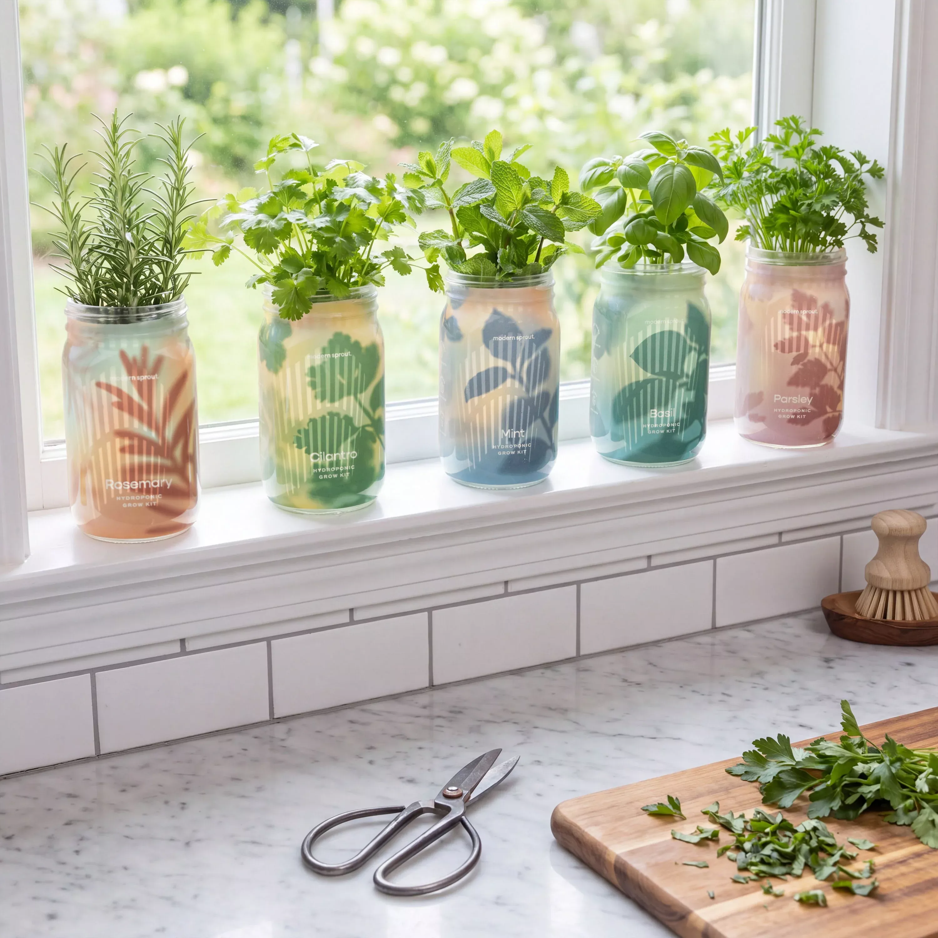 Herb Garden Jar, Set of 5