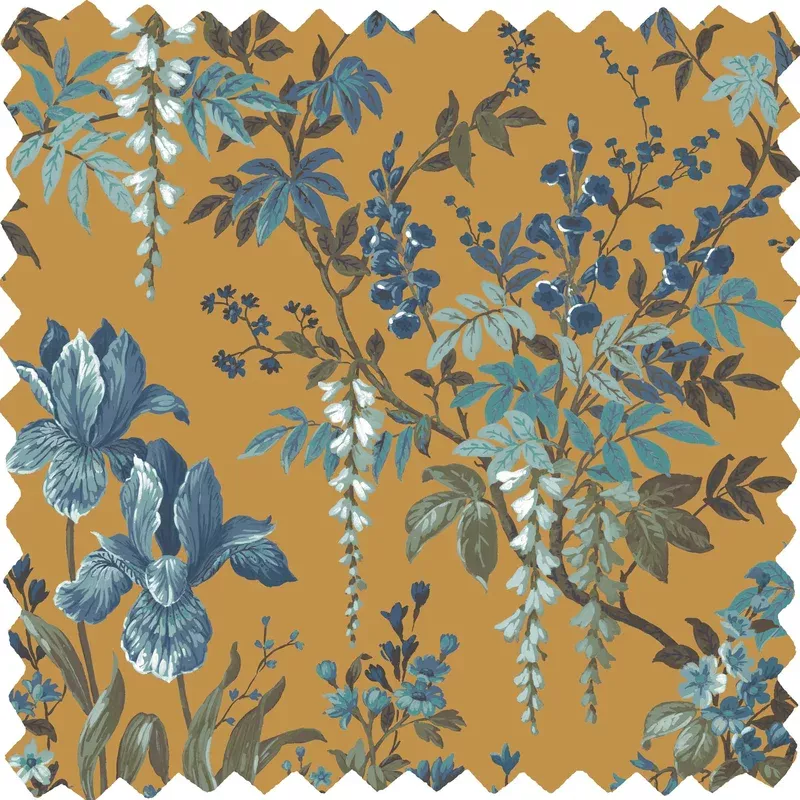 Hestia Mustard Linen Fabric