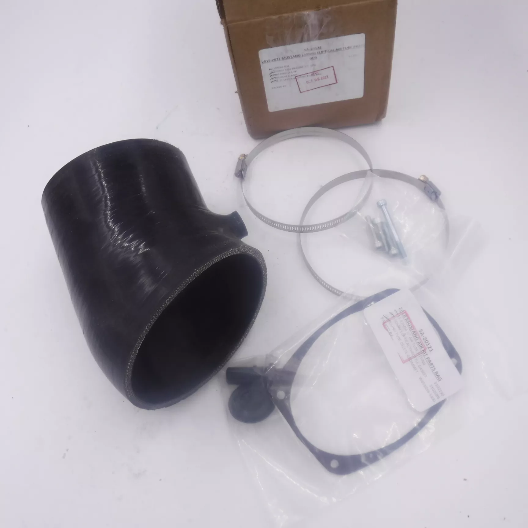 High Flow 150mm Elliptical Air Tube Inlet Throttle For 2015-2021 Ford Mustang SA