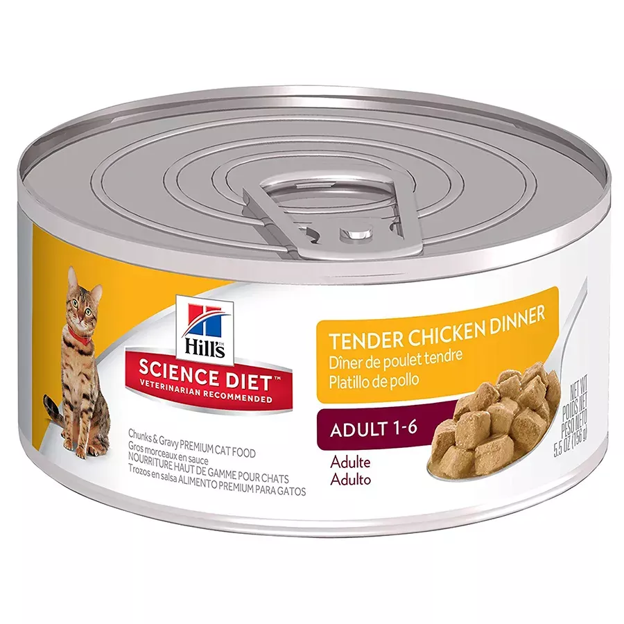 Hill's Science Diet Adult Tender Chicken Dinners Cat Food - 5.5 oz - 12 Packet