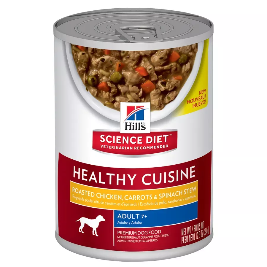Hill's Science Diet Healthy Cuisine Adult 7+ Roasted Chicken, Carrots, & Spinach Stew Canned Dog Food - 12.5 oz