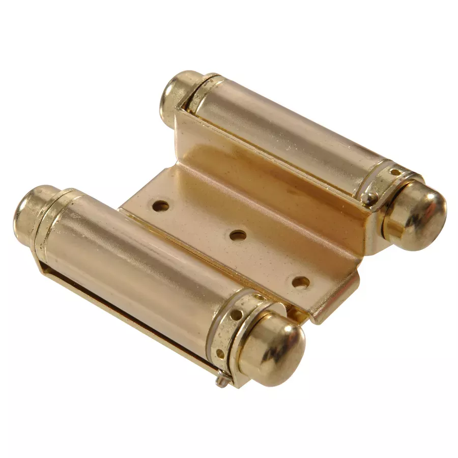 Hillman Double Acting Satin Brass Spring Hinge - 3"