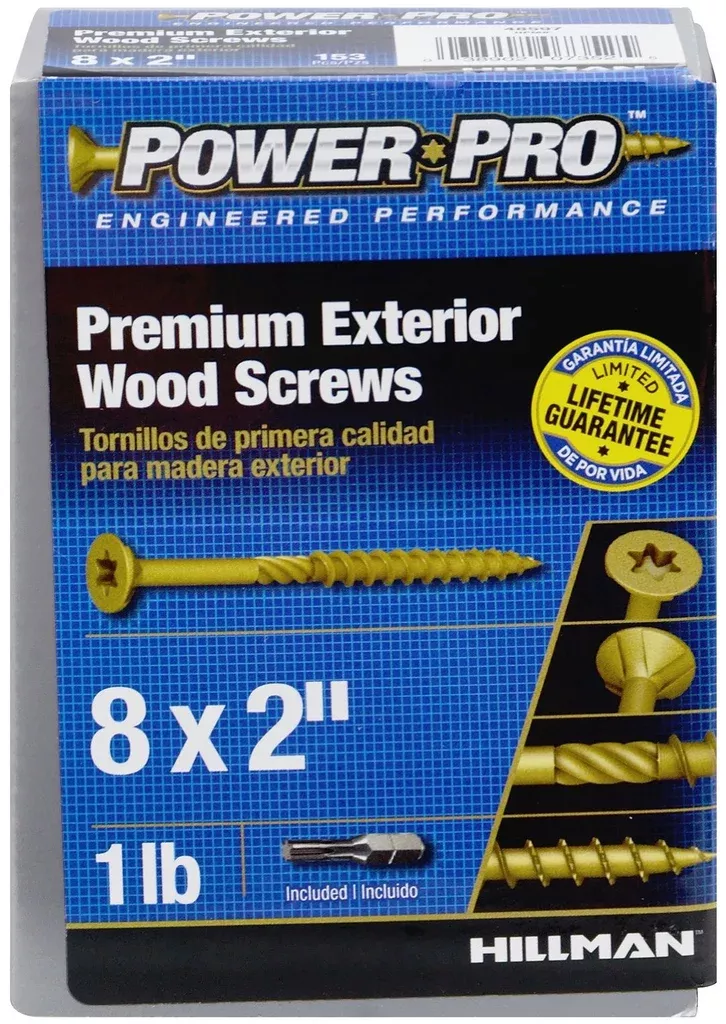 Hillman Fasteners 48597 Star Deck Screw, 8 x 2"
