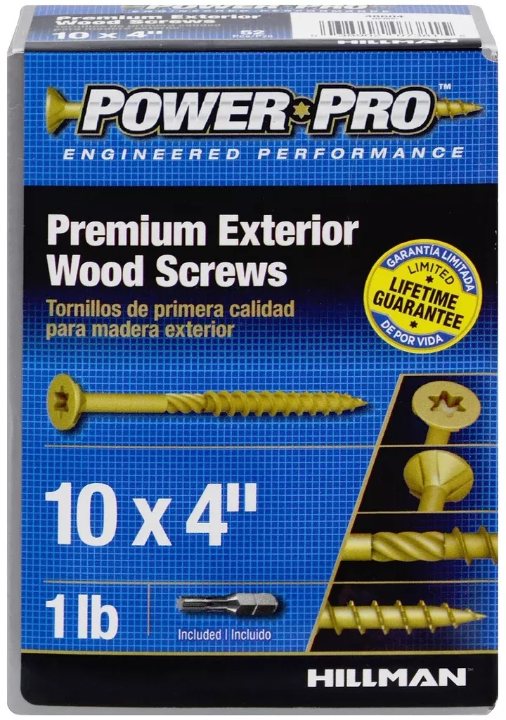 Hillman Fasteners 48604 Power Pro Exterior All Purpose Screw, 10" x 4"