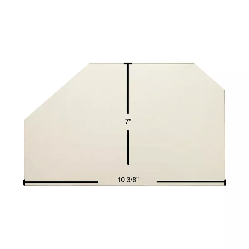 Hitzer Double Door Ceramic Glass Panel OEM Replacement (10 3/8″ x 7″) | Part #7GHDD