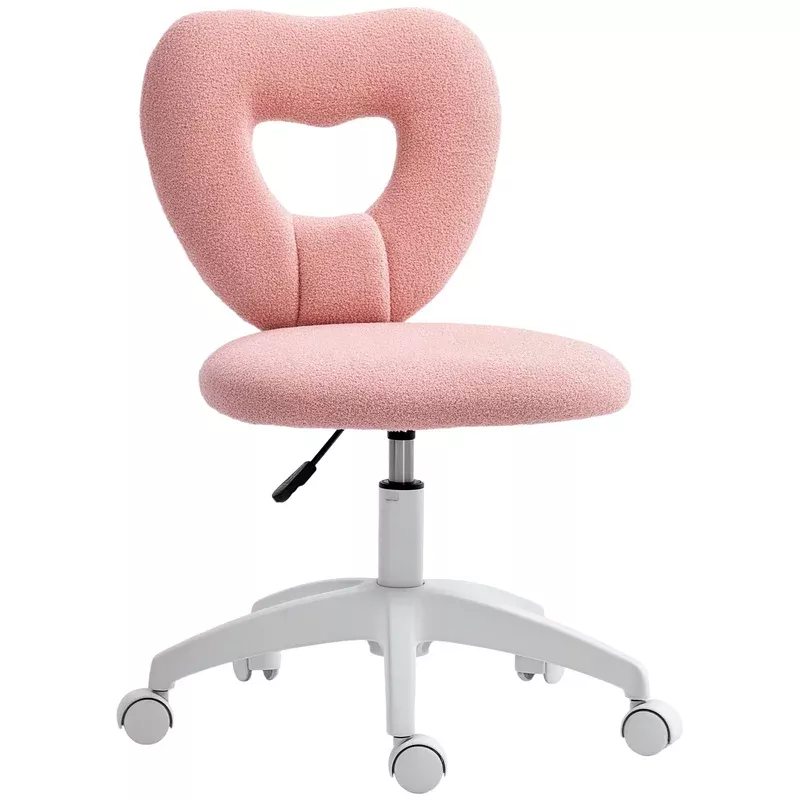 HOMCOM Armless Heart Vanity Chair