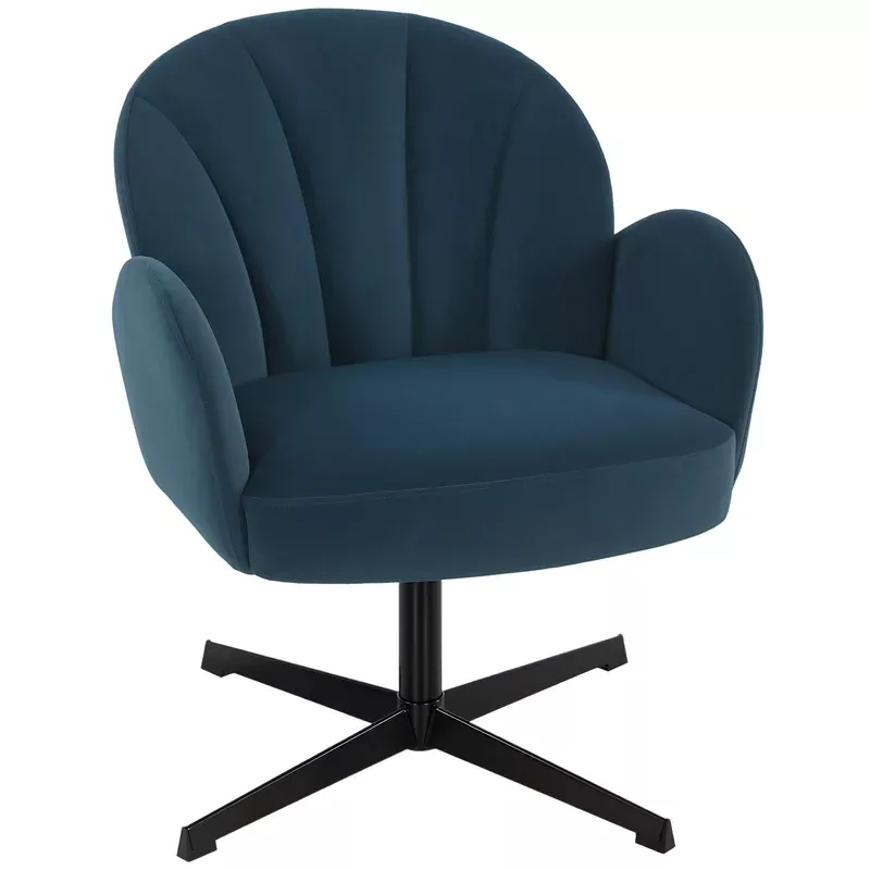 HOMCOM Modern Accent Chair Shell Swivel Armchair