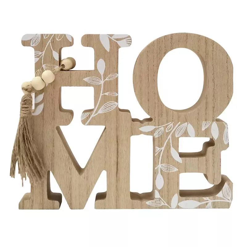 Home Stacked Wood Sign, 7x8