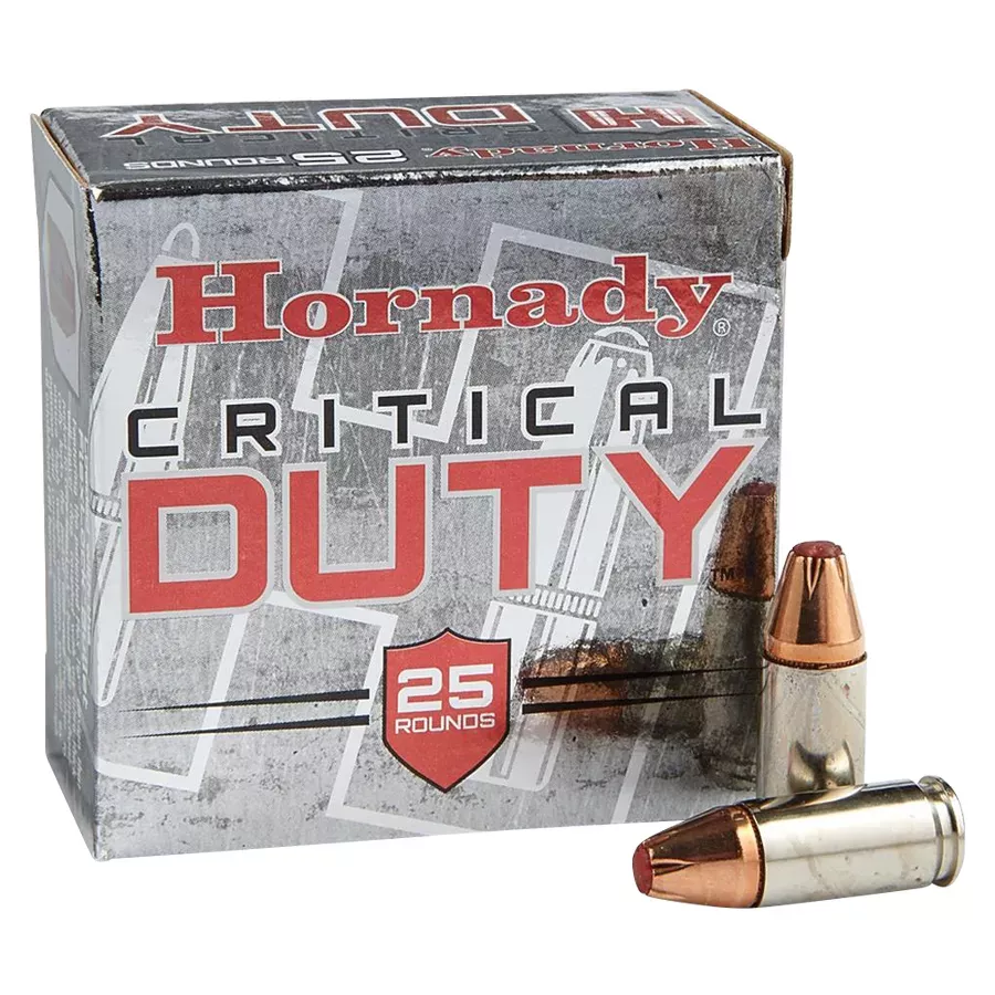 Hornady 9mm +P Luger 124GR FlexLock Critical Duty Ammo