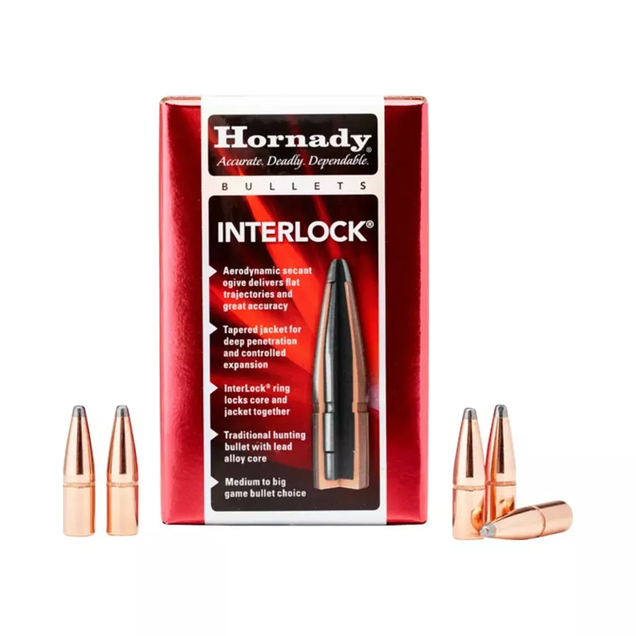 Hornady InterLock Bullets 270 Caliber (277 Diameter) 150 Grain Spire Point Box of 100