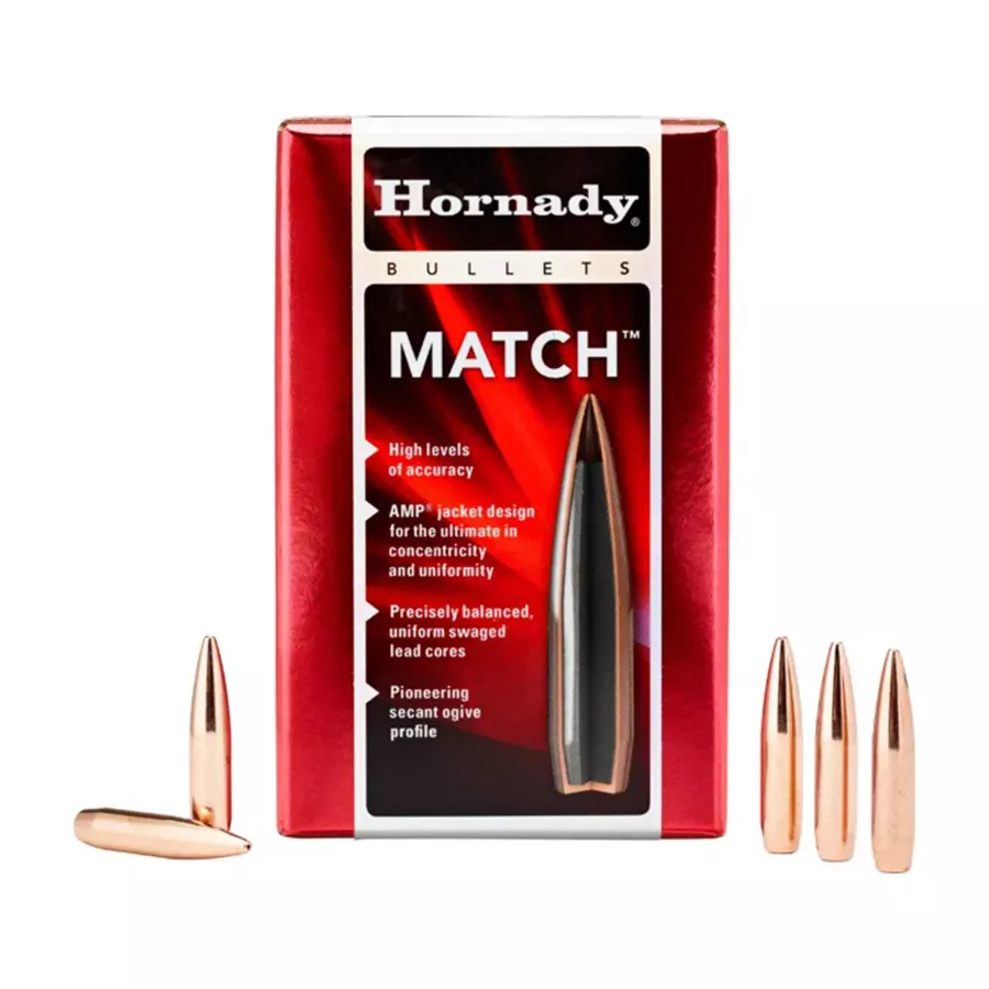 Hornady Match Bullets 22 Caliber (224 Diameter) 53 Grain Hollow Point