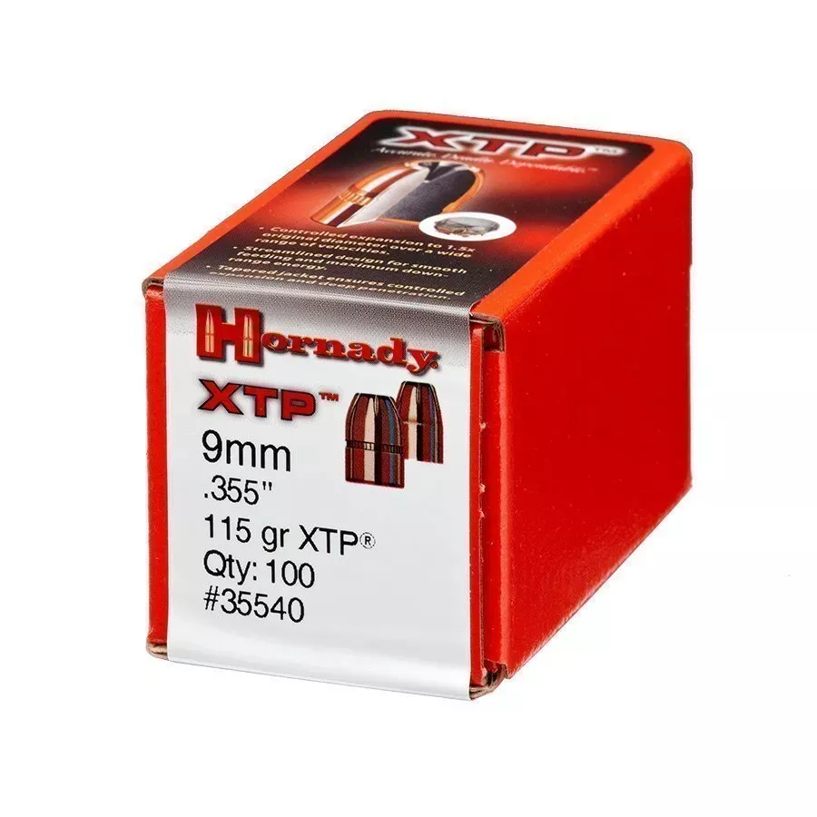Hornady XTP Bullets9mm (355 diameter) 115 Grain
