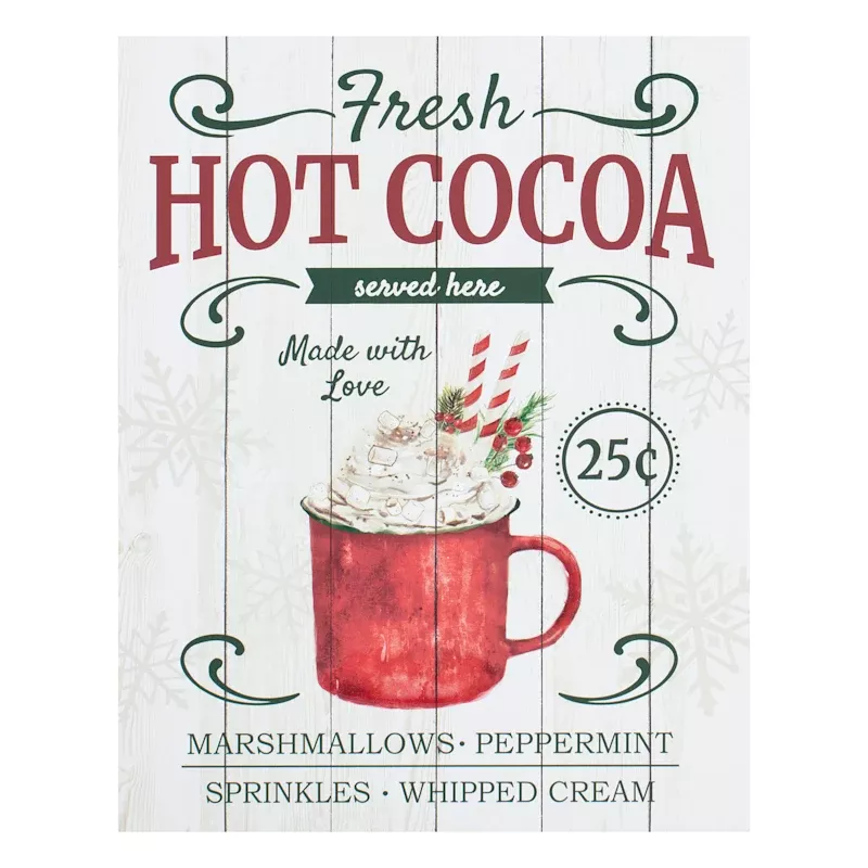Hot Cocoa Box Wall Art, 16x19