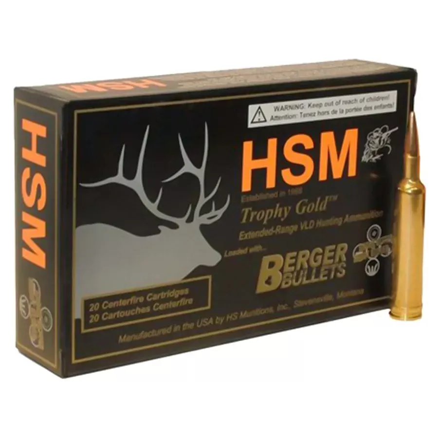 HSM Match Hunting Very Low Drag Trophy Gold Ammo - 140GR