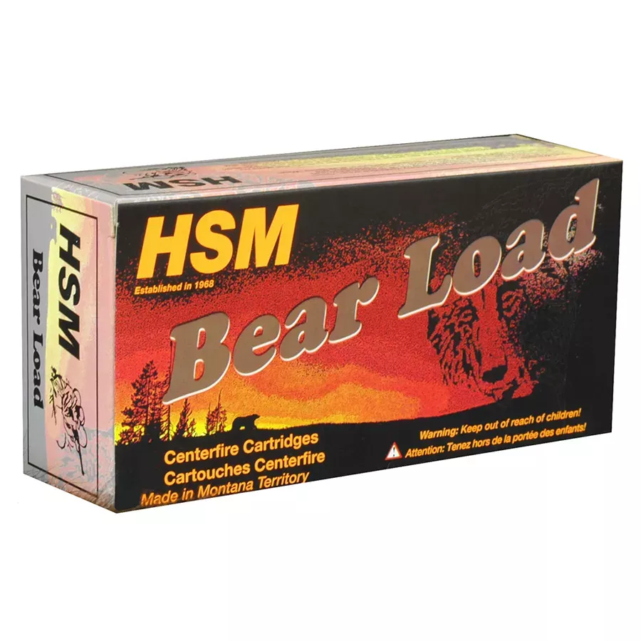 HSM Round Nose Flat Point Gas Check Bear Load Ammo - 430GR
