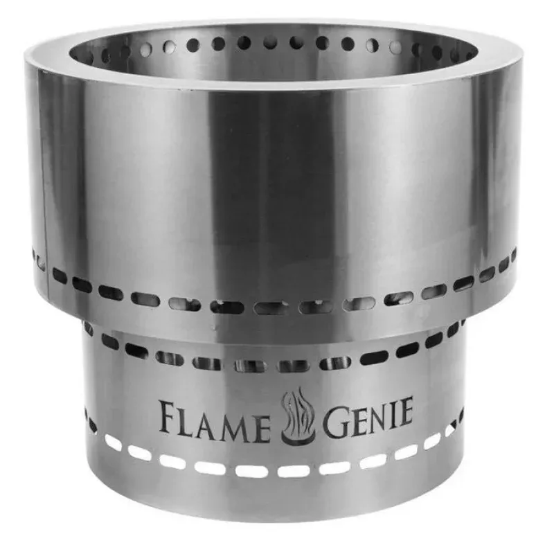 HY-C Flame Genie Inferno 19 Stainless Steel Wood Pellet Fire Pit FG-19-SS