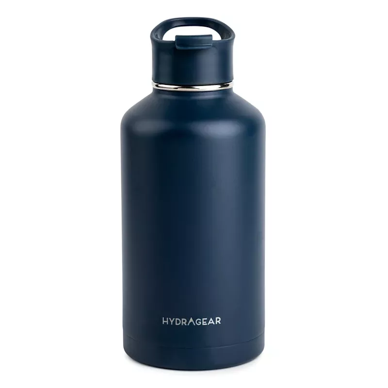 Hydragear Navy Blue Powder-Coated Timber Bottle, 64oz