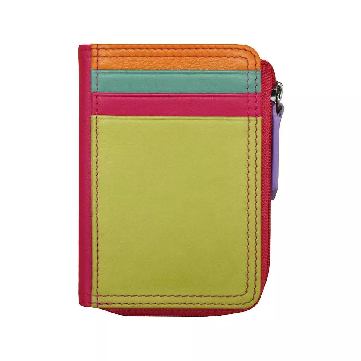 ili New York Women's Vertical Zip Card Wallet