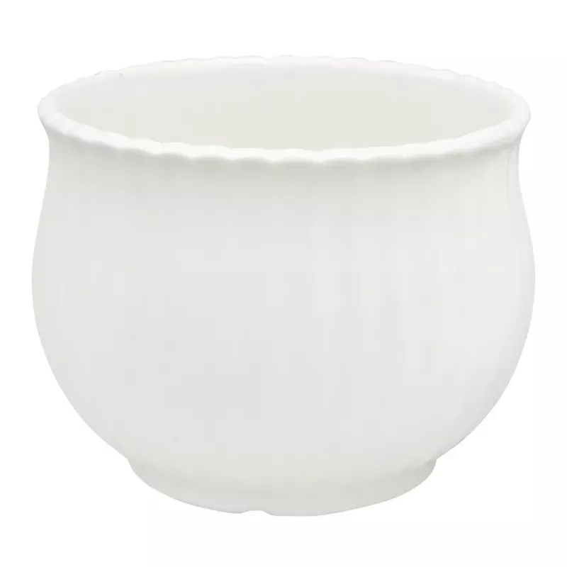 Indoor White Cabbage Ceramic Pot, Large